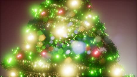 Foto-De-Estudio-Alegre-De-Un-árbol-De-Navidad-Con-Luces-De-Colores